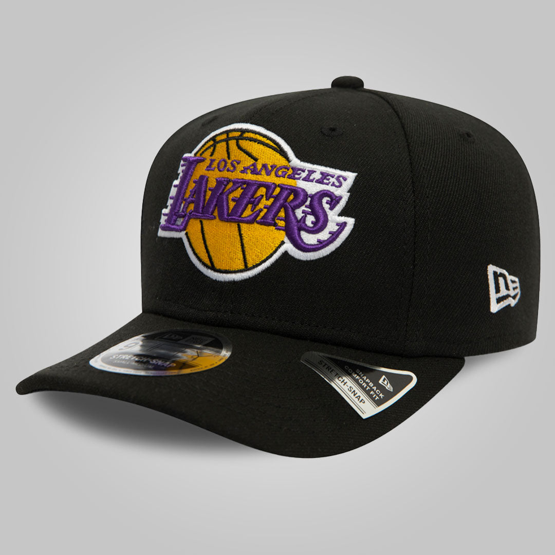 LA Lakers Black 9FIFTY Stretch Snap Cap