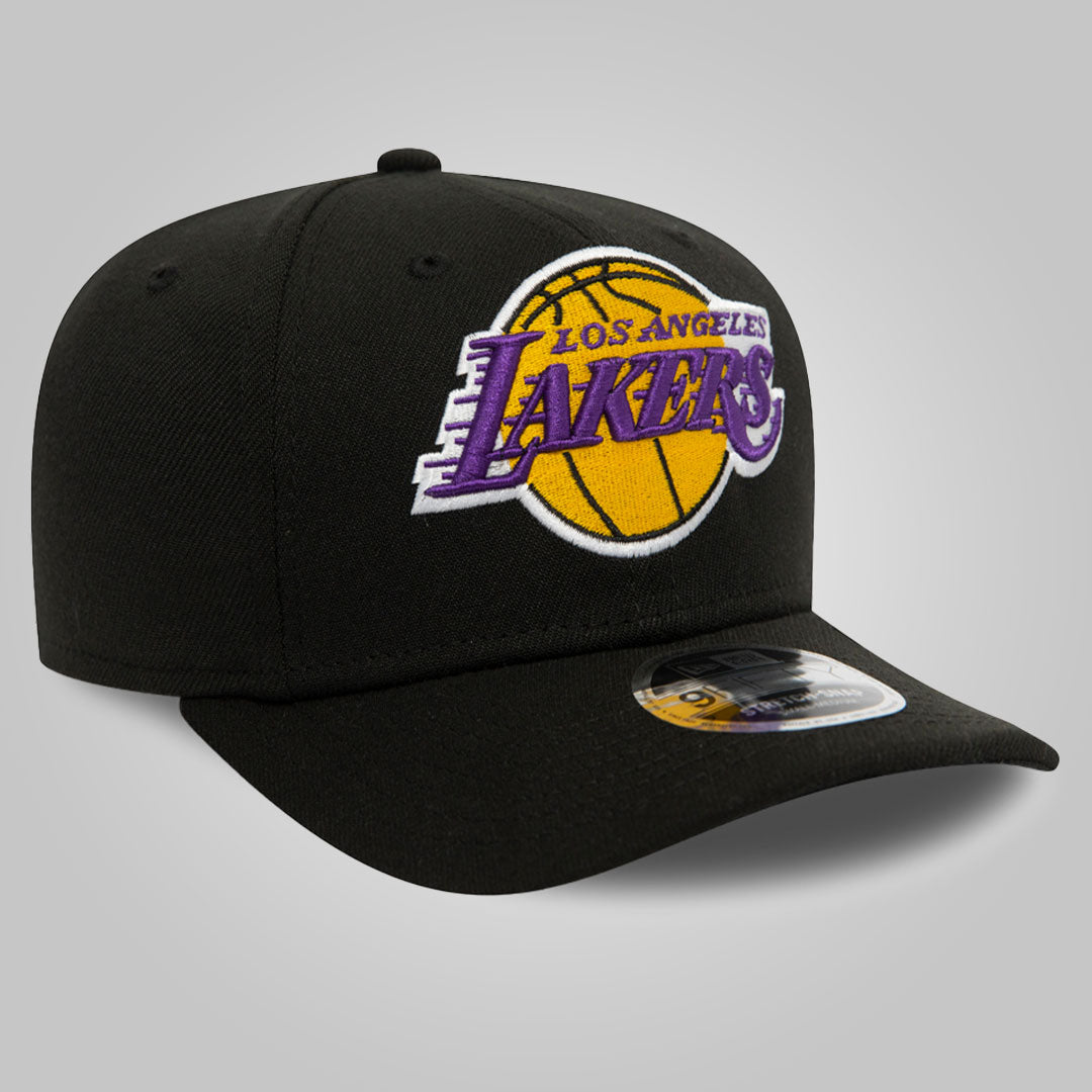 LA Lakers Black 9FIFTY Stretch Snap Cap