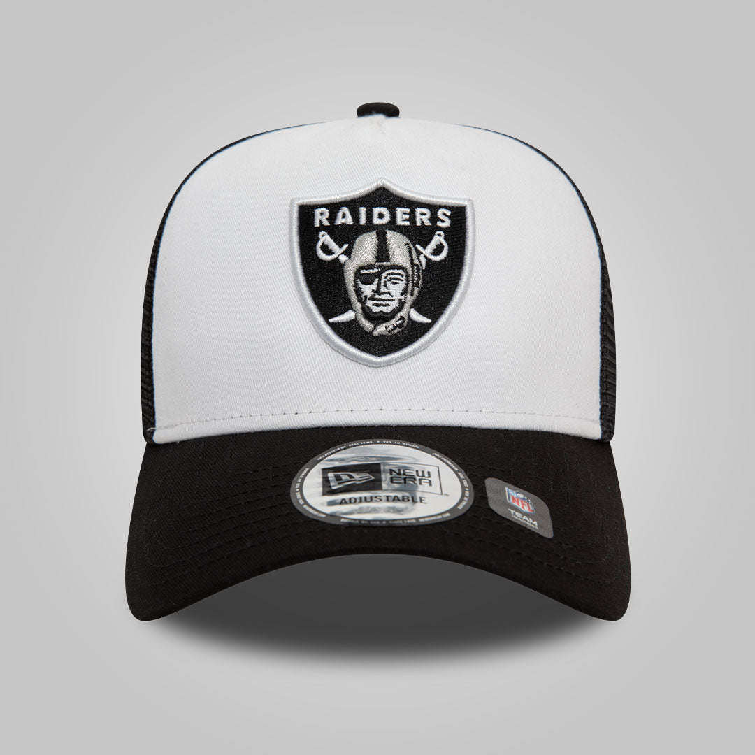 Las Vegas Raiders Team Colour White A-Frame Trucker Cap