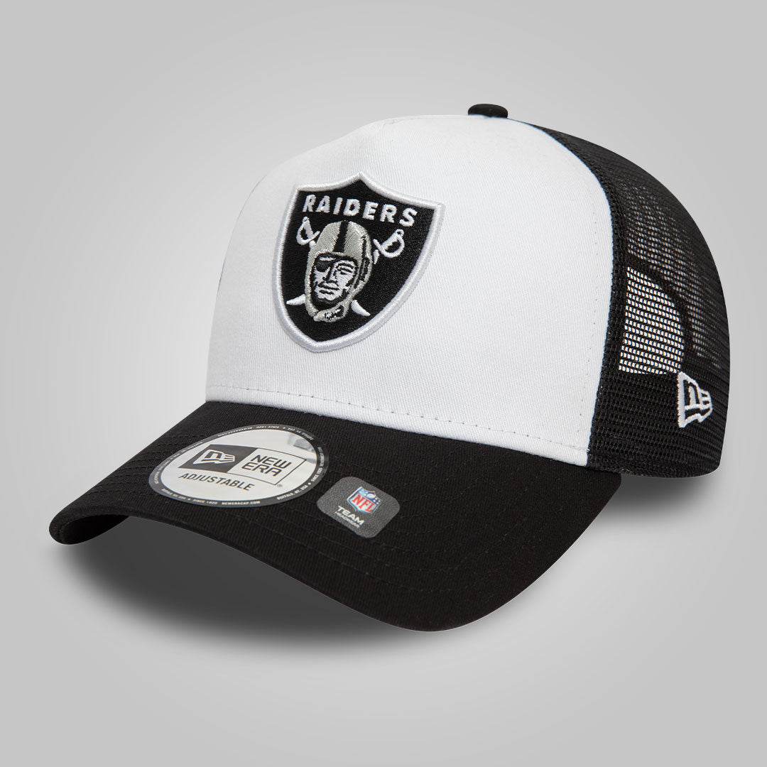 Las Vegas Raiders Team Colour White A-Frame Trucker Cap