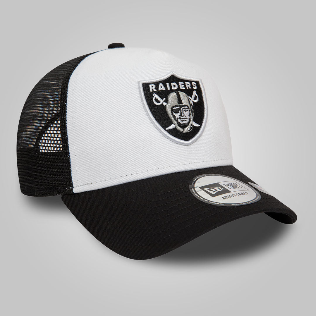 Las Vegas Raiders Team Colour White A-Frame Trucker Cap