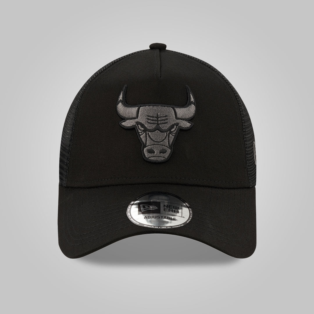 Chicago Bulls Tonal Black A Frame Trucker Cap