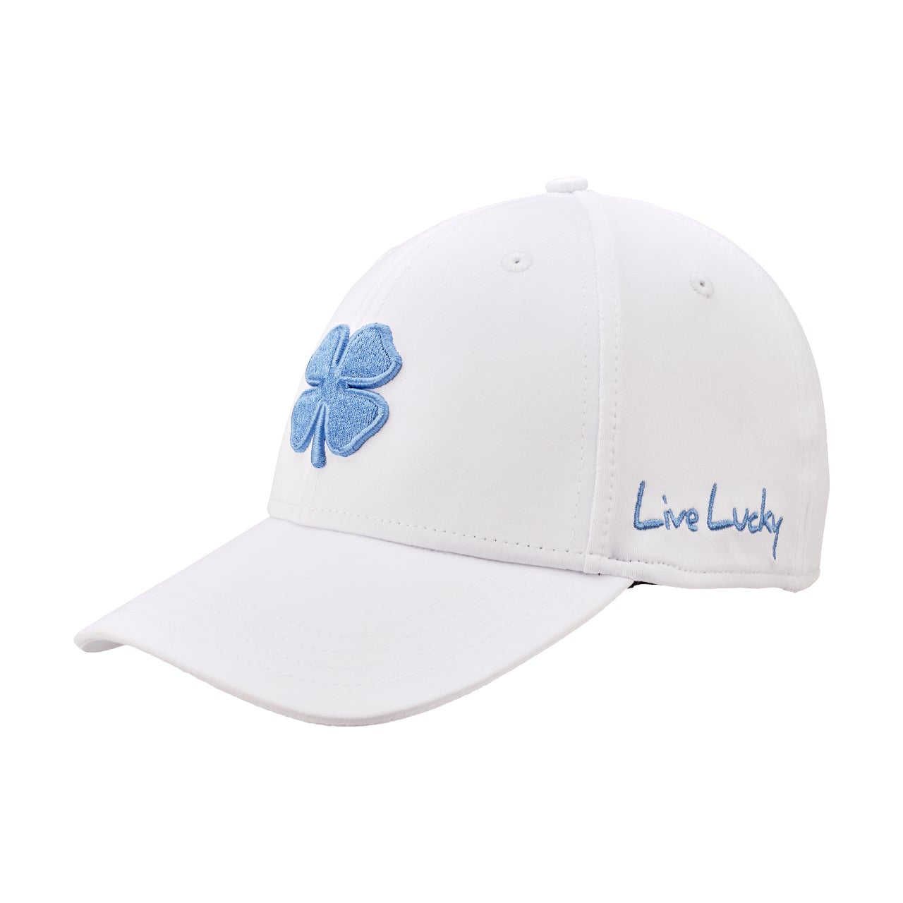 Premium Clover 157 White Stretch Fit Cap