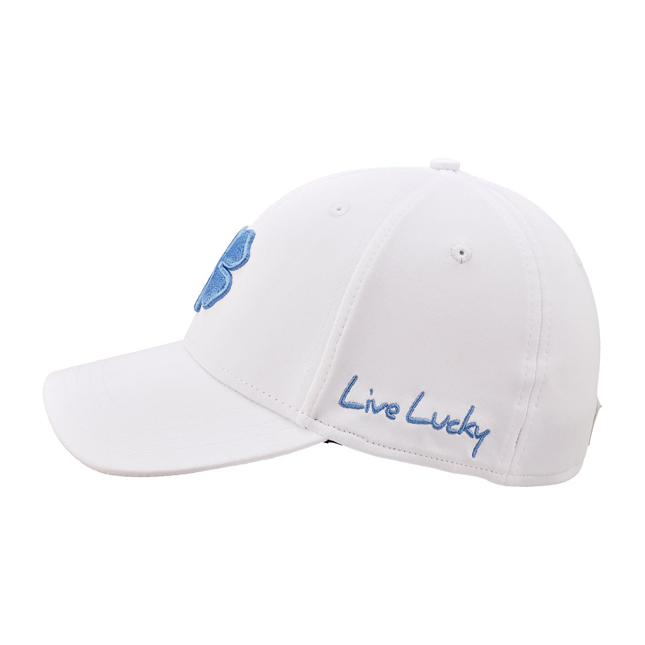 Premium Clover 157 White Stretch Fit Cap