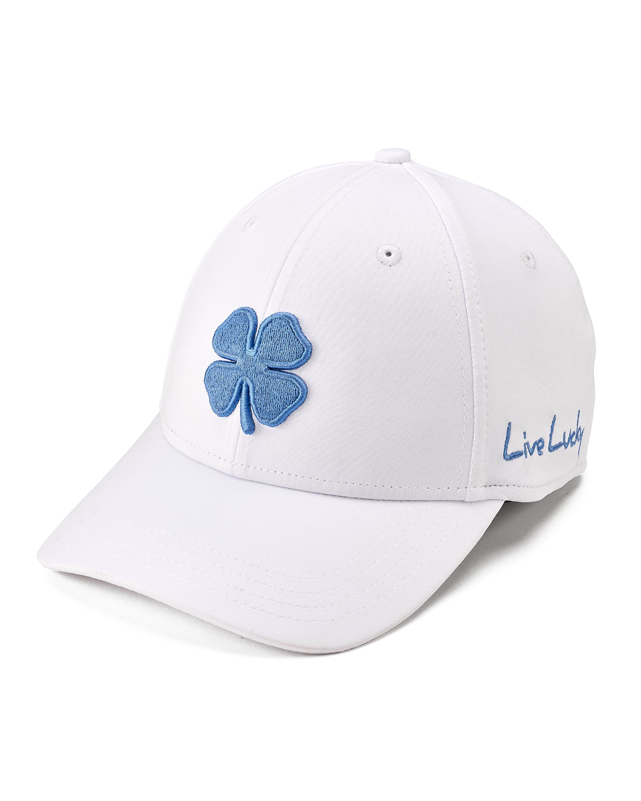 Premium Clover 157 White Stretch Fit Cap