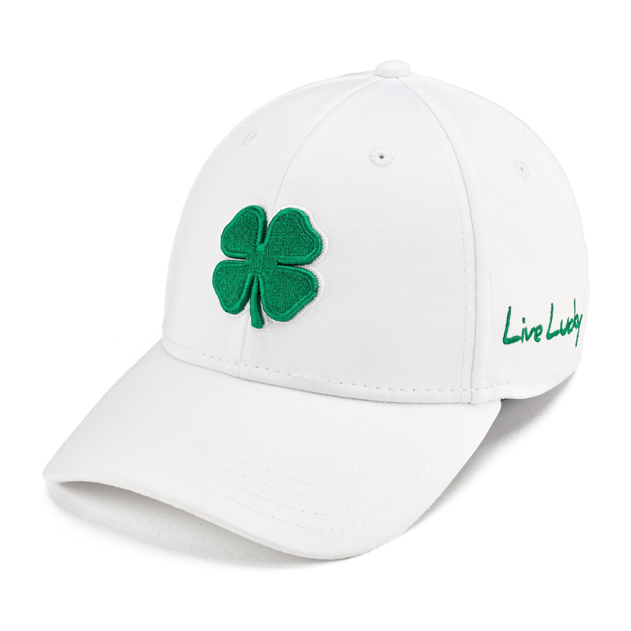 Premium Clover 16 White Snapback Cap