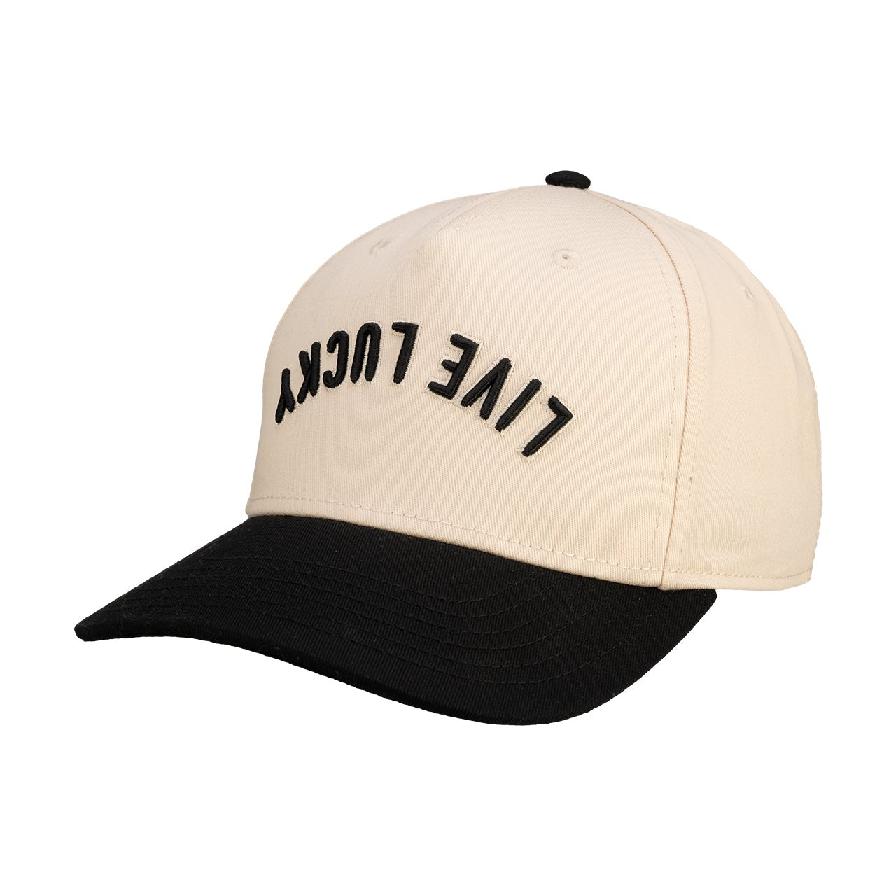 Upside Down Luck 1 Creme Snapback Cap