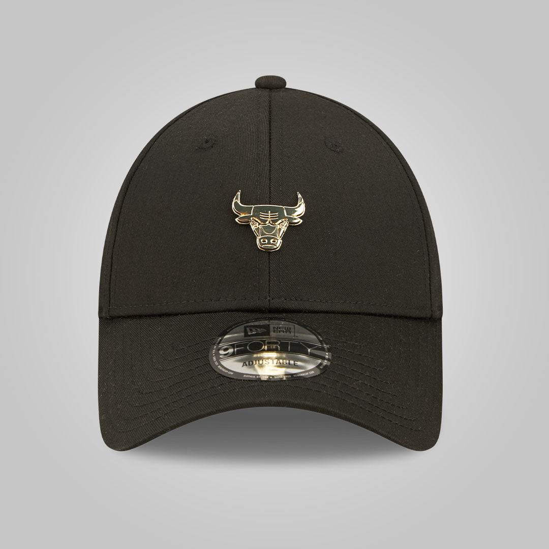 Chicago Bulls Pin Logo Black 9FORTY Adjustable Cap