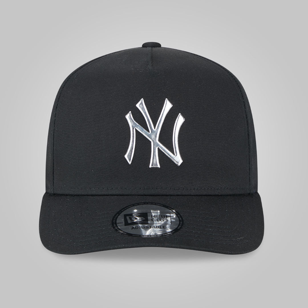 New York Yankees Foil Pack Black A-Frame Trucker Cap