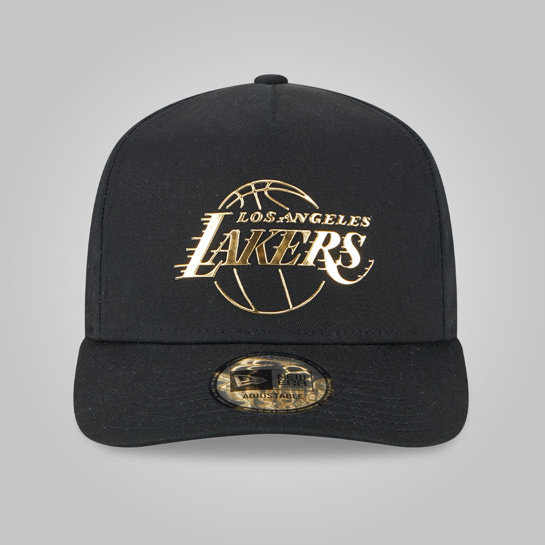 LA Lakers Foil Pack Black A-Frame Trucker Cap