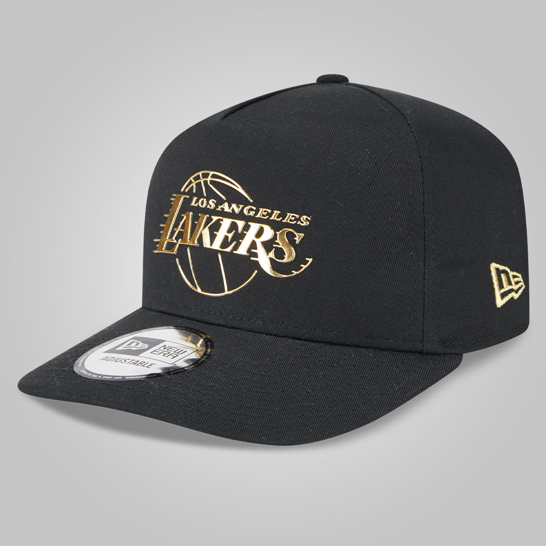 LA Lakers Foil Pack Black A-Frame Trucker Cap