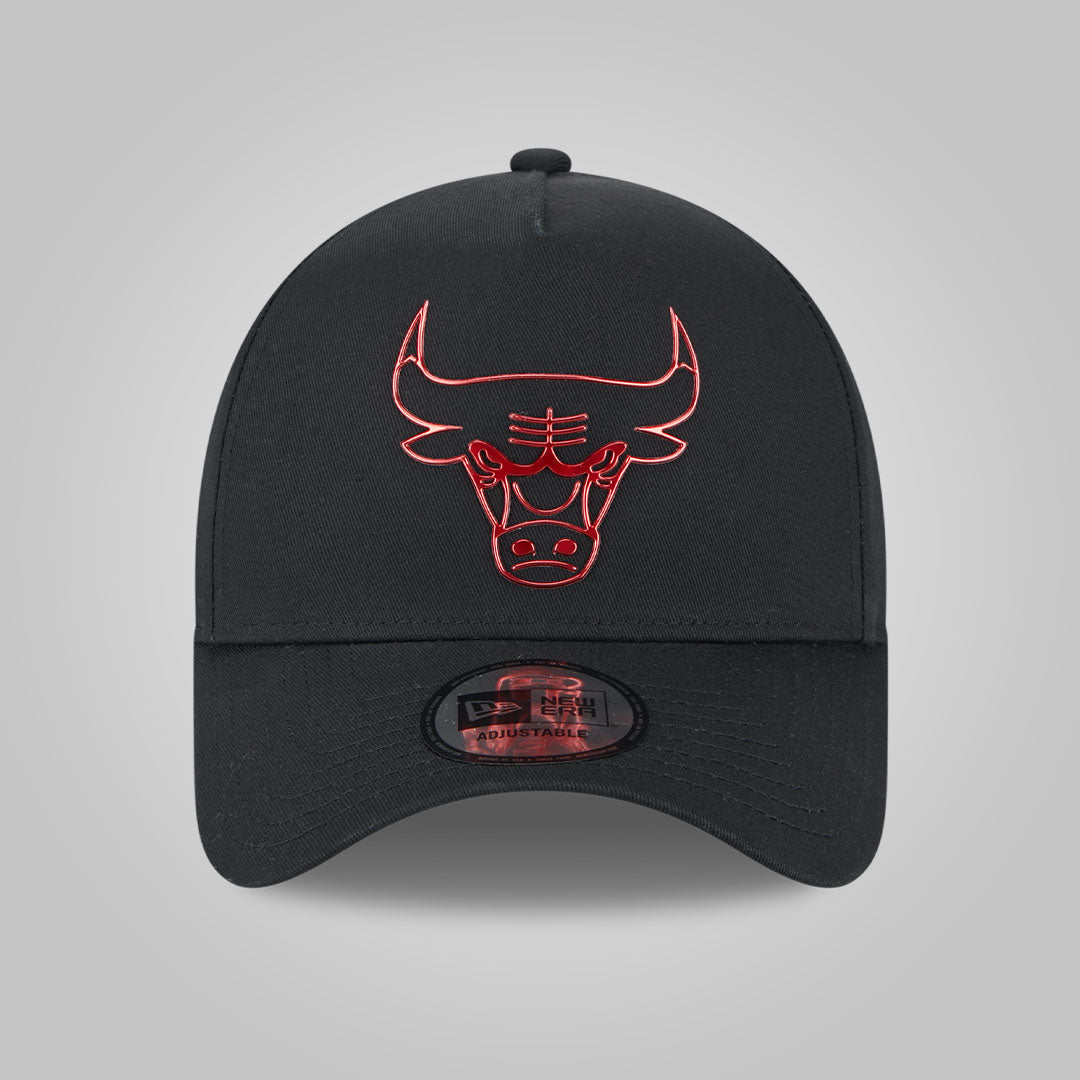 Chicago Bulls Foil Pack Black A-Frame Trucker Cap