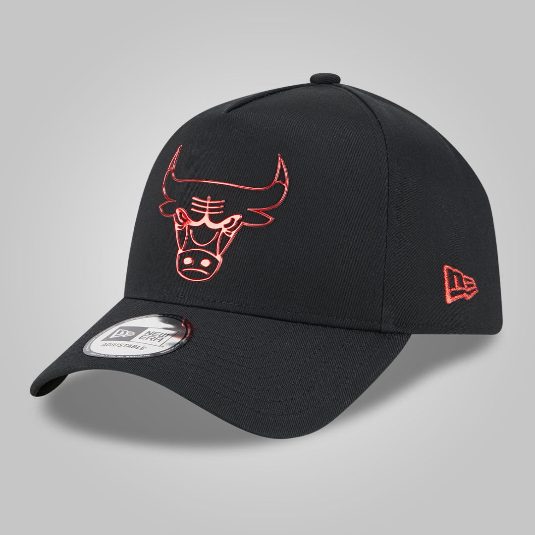 Chicago Bulls Foil Pack Black A-Frame Trucker Cap