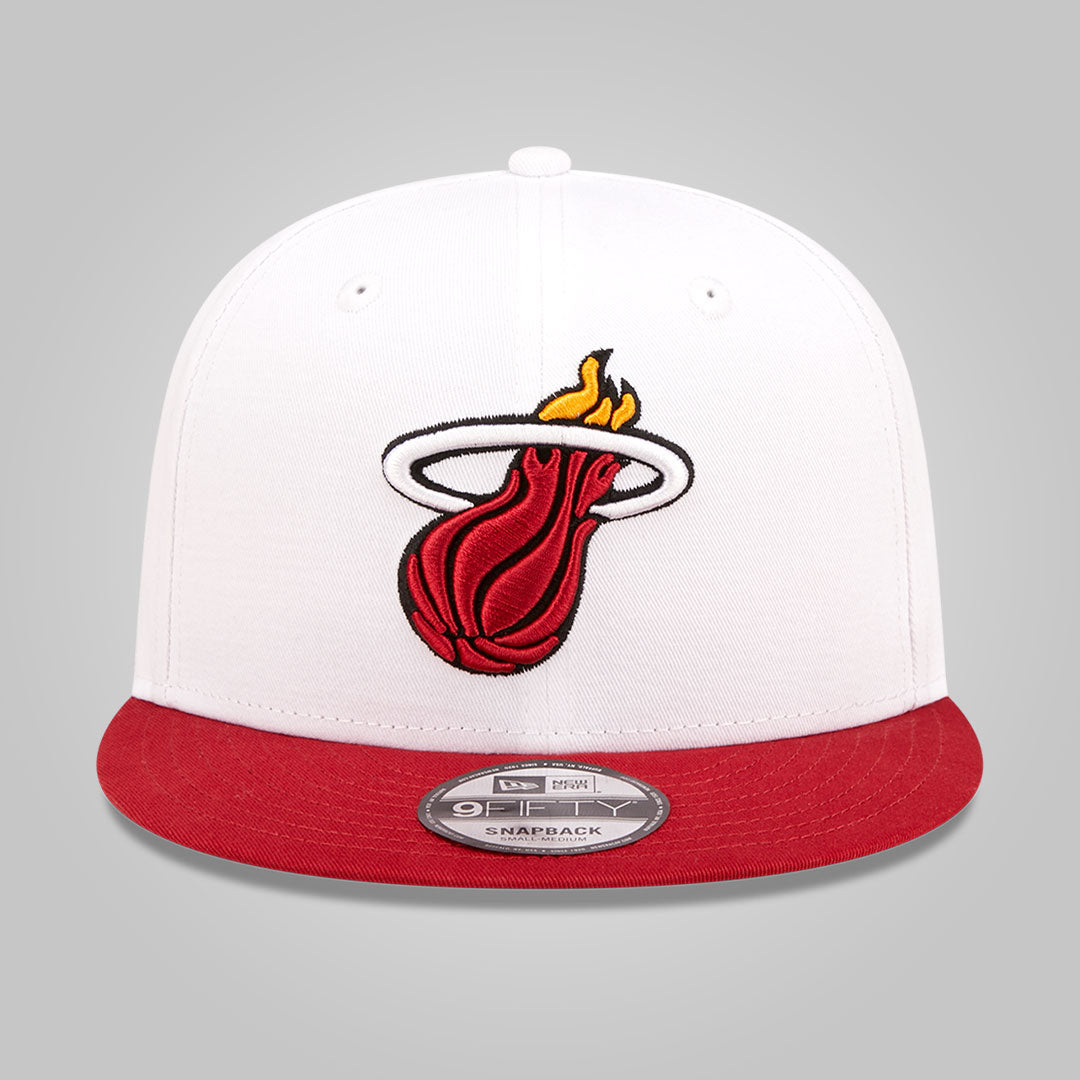 Miami Heat White Crown Team White 9FIFTY Snapback Cap