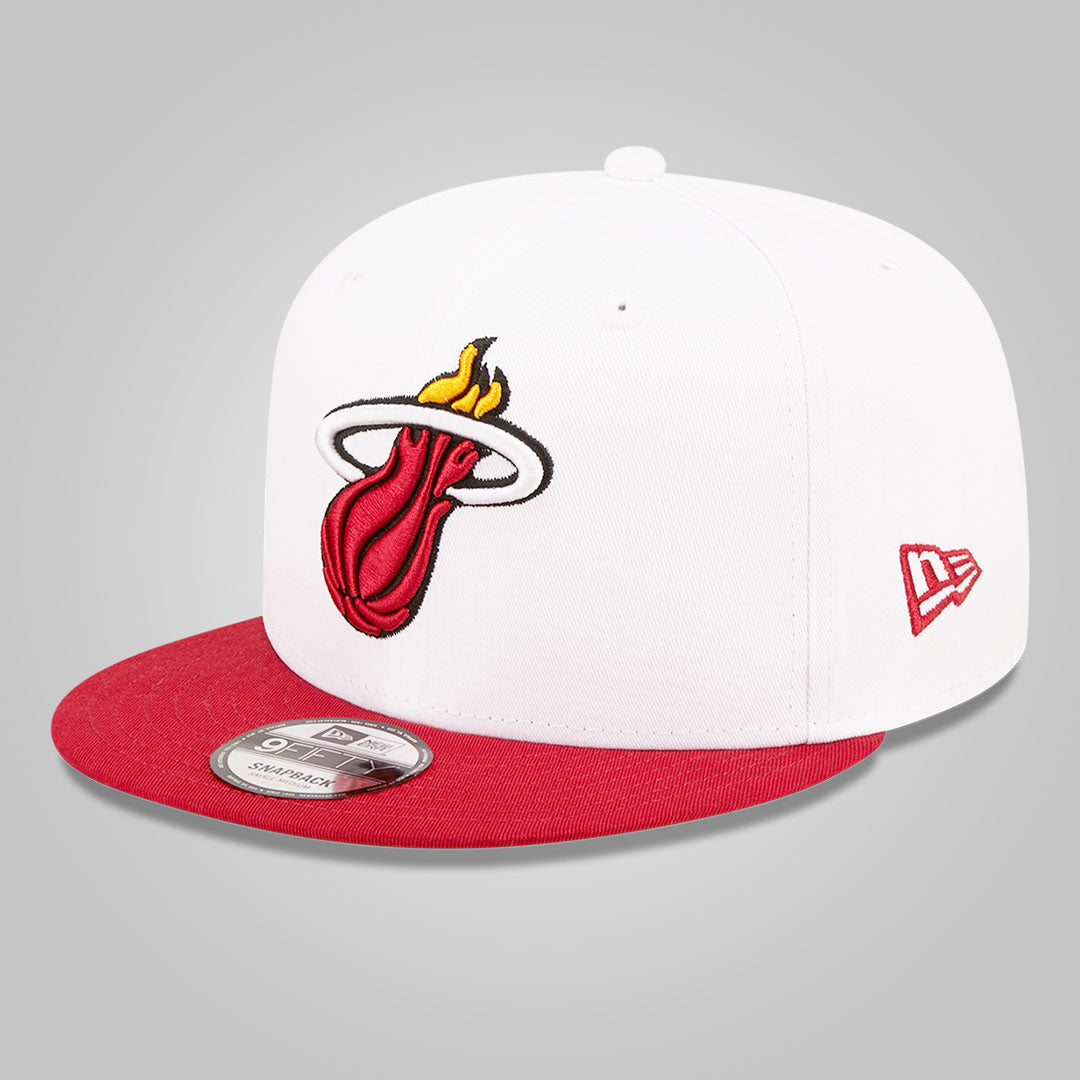 Miami Heat White Crown Team White 9FIFTY Snapback Cap