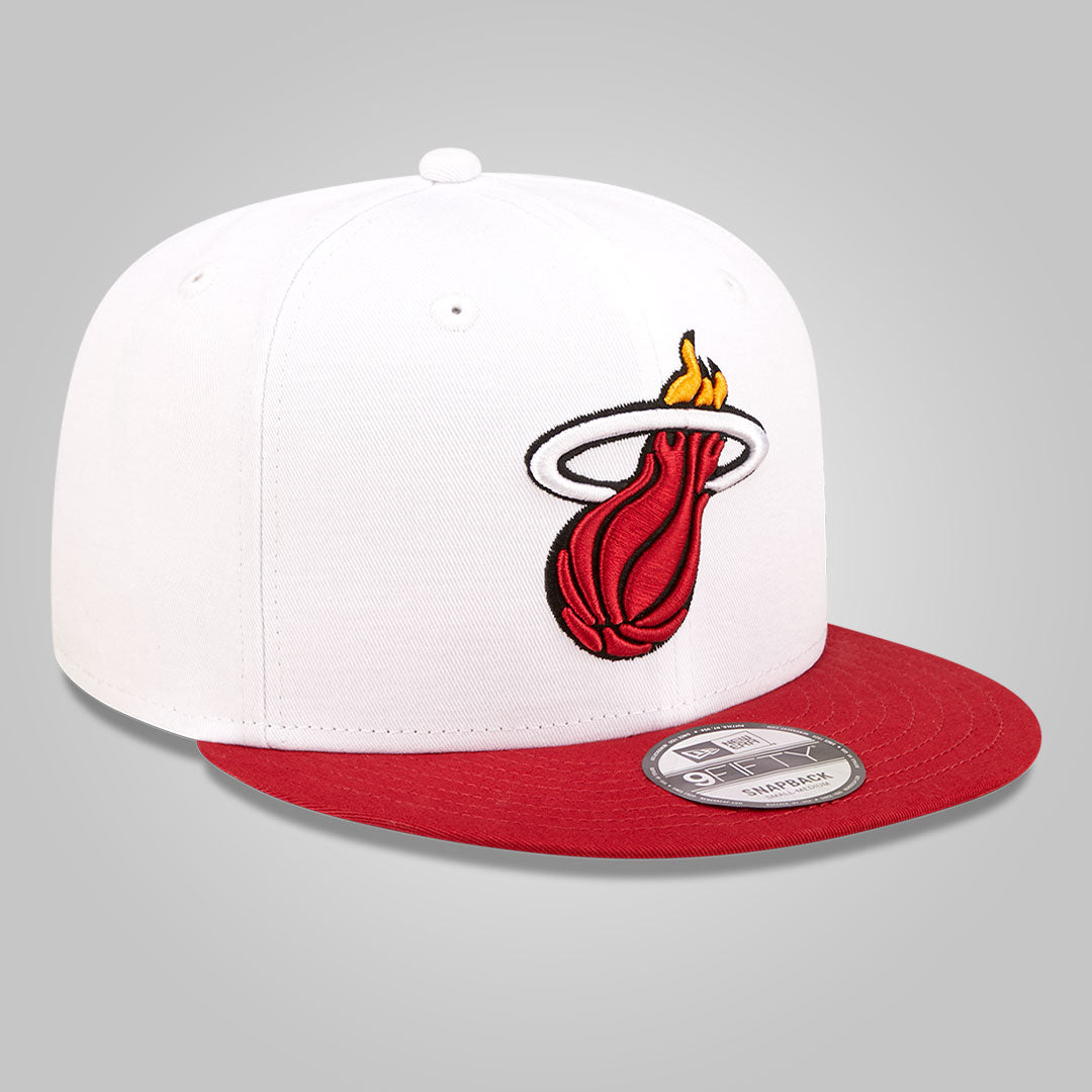 Miami Heat White Crown Team White 9FIFTY Snapback Cap