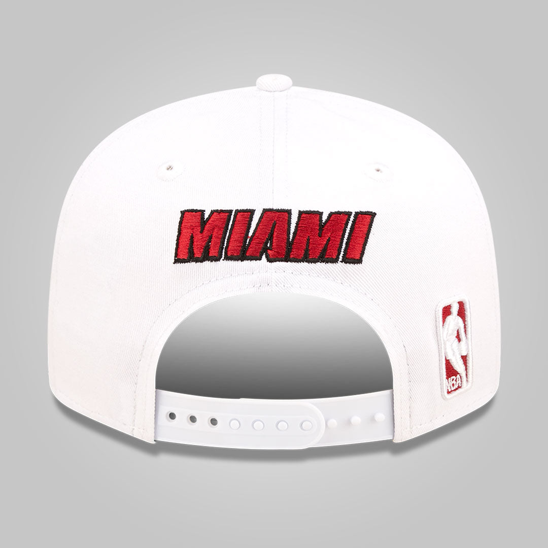 Miami Heat White Crown Team White 9FIFTY Snapback Cap