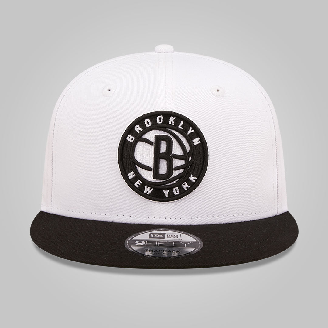 Brooklyn Nets White Crown Team White 9FIFTY Snapback Cap