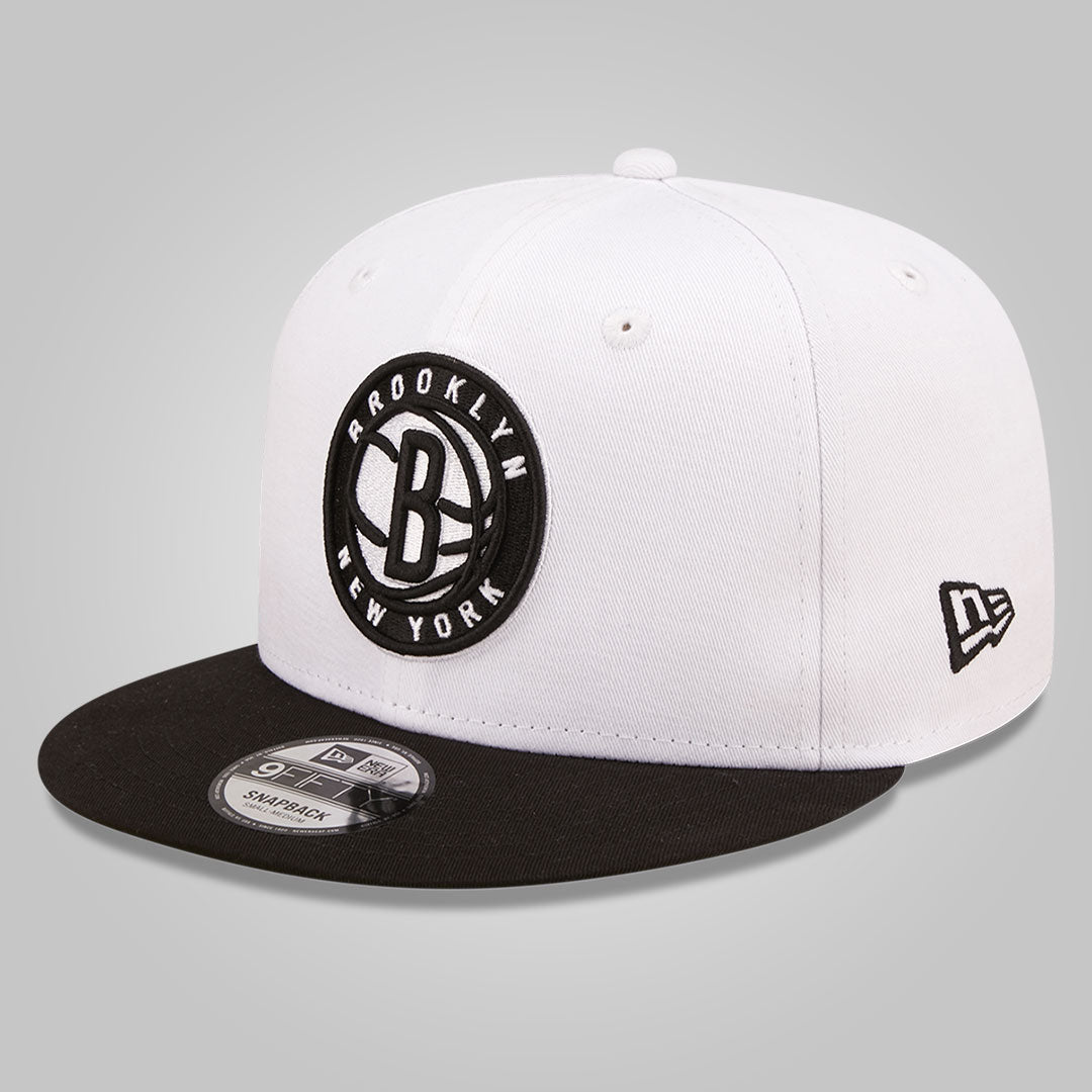 Brooklyn Nets White Crown Team White 9FIFTY Snapback Cap