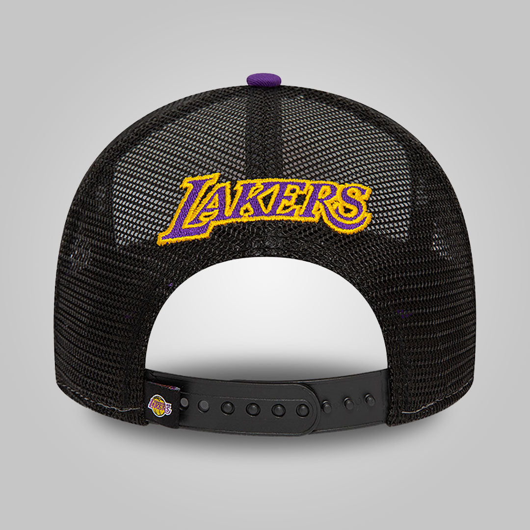 LA Lakers Team Color Block White A-Frame Trucker Cap