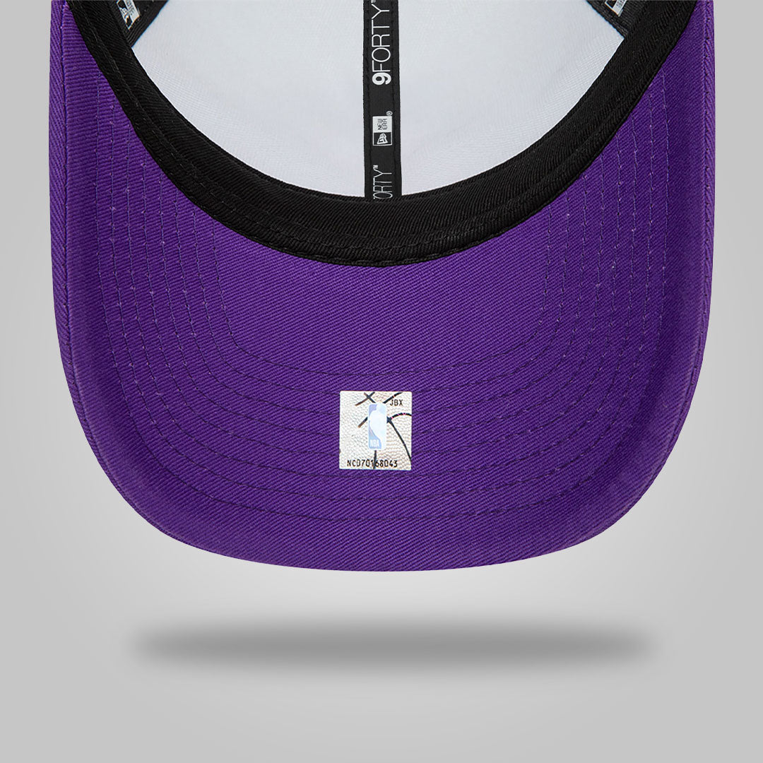 LA Lakers Team Color Block White A-Frame Trucker Cap