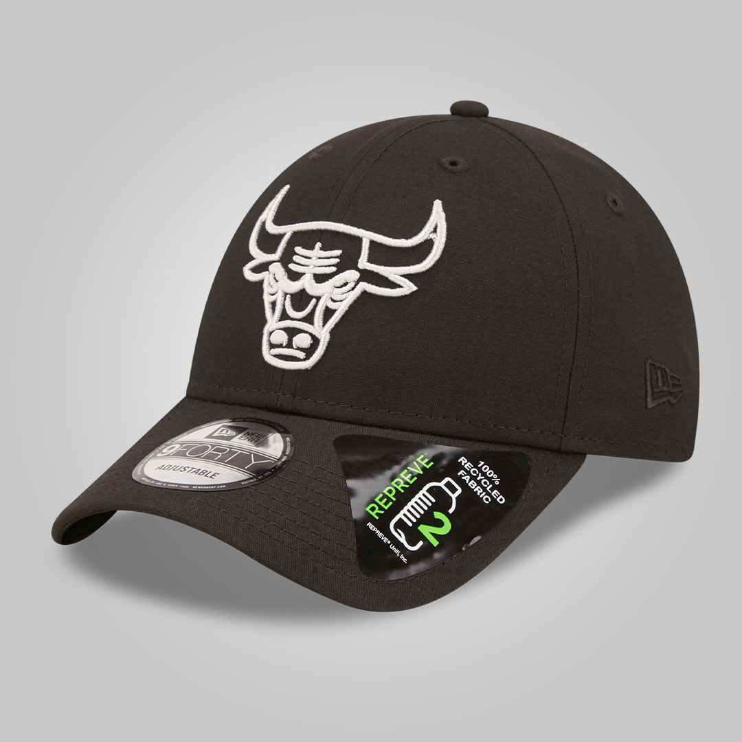 Chicago Bulls Repreve Monochrome Black 9FORTY Adjustable Cap