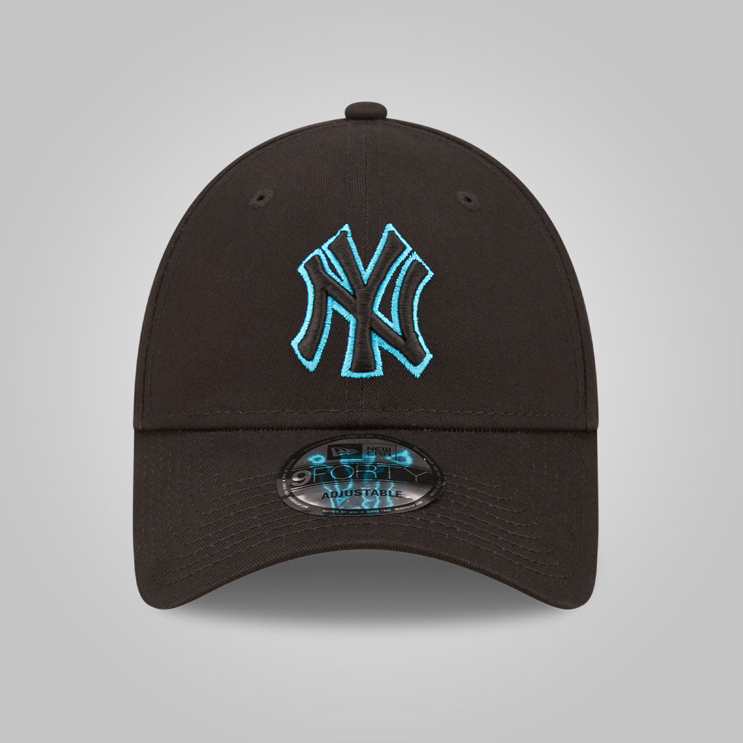 New York Yankees Neon Outline Black 9FORTY Adjustable Cap