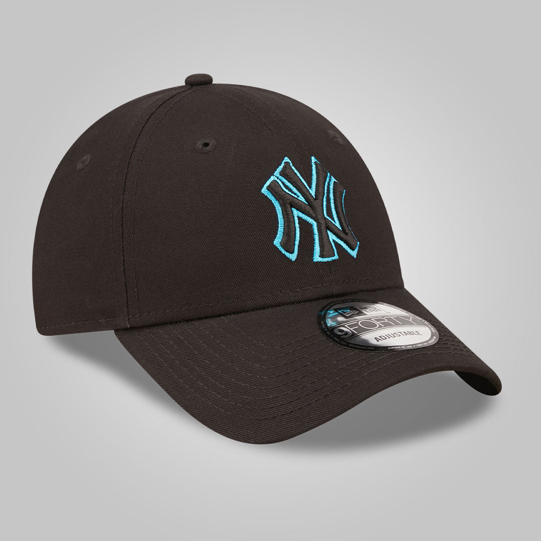 New York Yankees Neon Outline Black 9FORTY Adjustable Cap