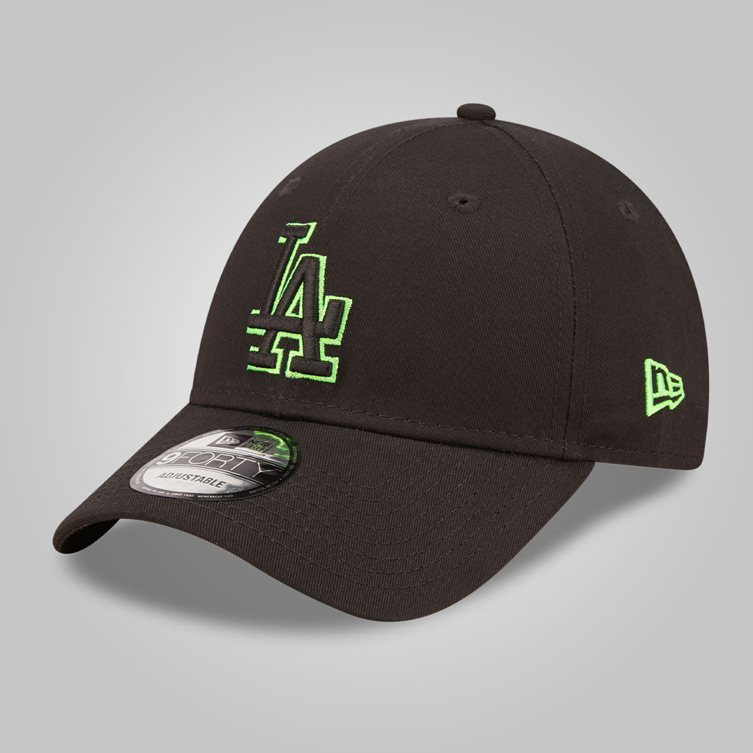 LA Dodgers Neon Outline Black 9FORTY Adjustable Cap