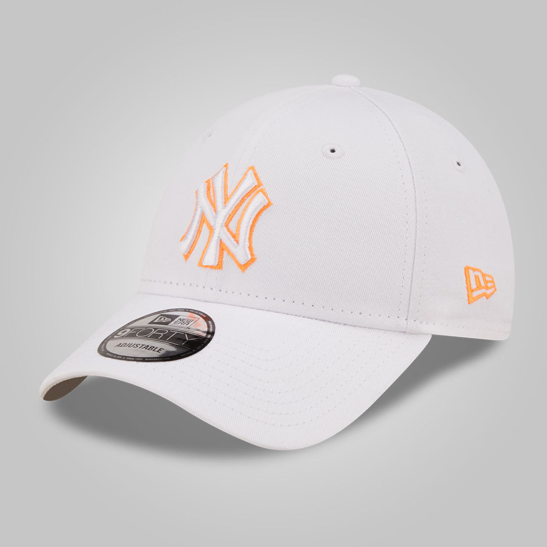 New York Yankees Neon Outline White 9FORTY Adjustable Cap