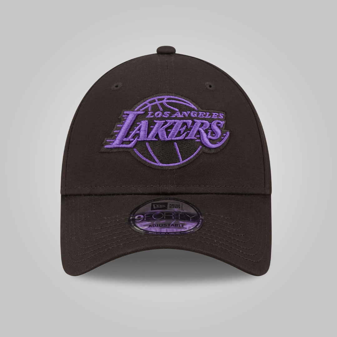 LA Lakers Neon Outline Black 9FORTY Adjustable Cap