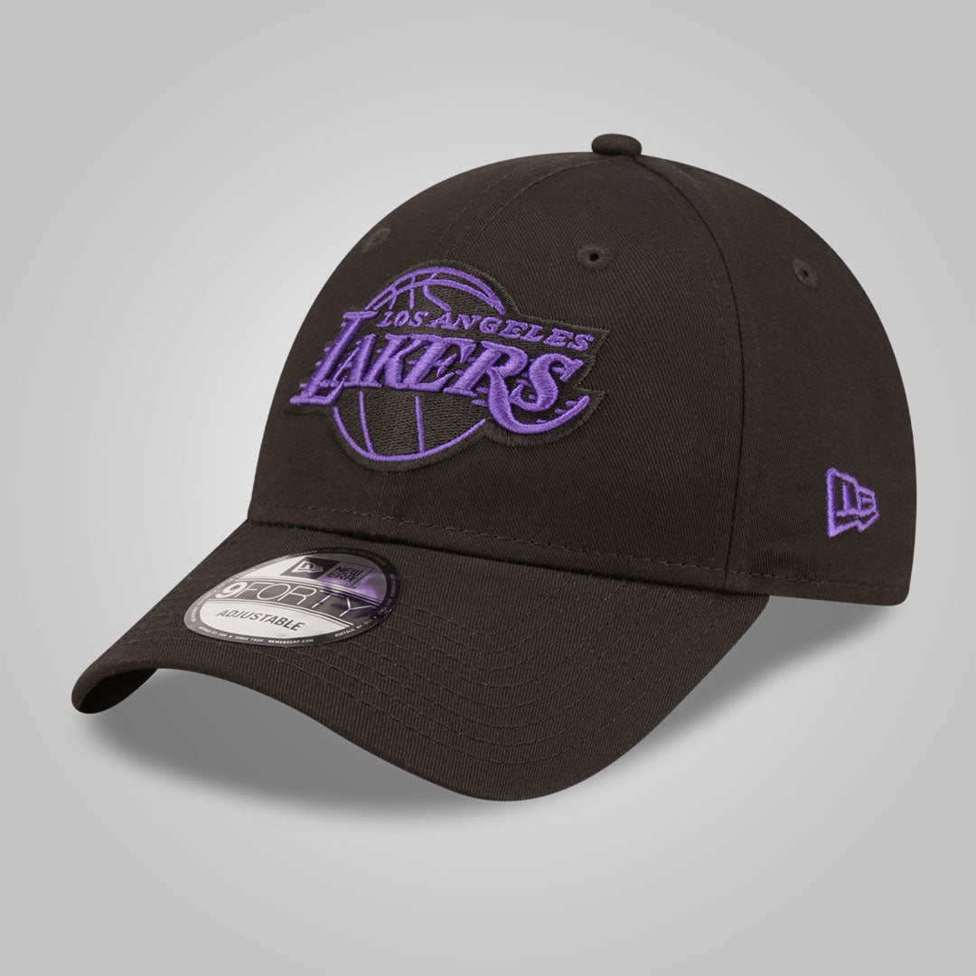 LA Lakers Neon Outline Black 9FORTY Adjustable Cap