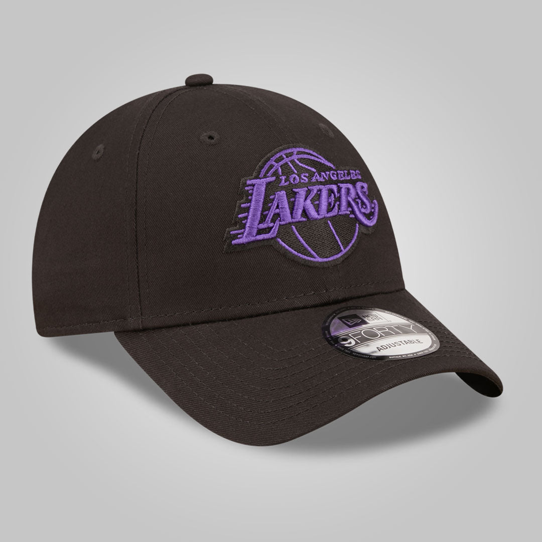 LA Lakers Neon Outline Black 9FORTY Adjustable Cap