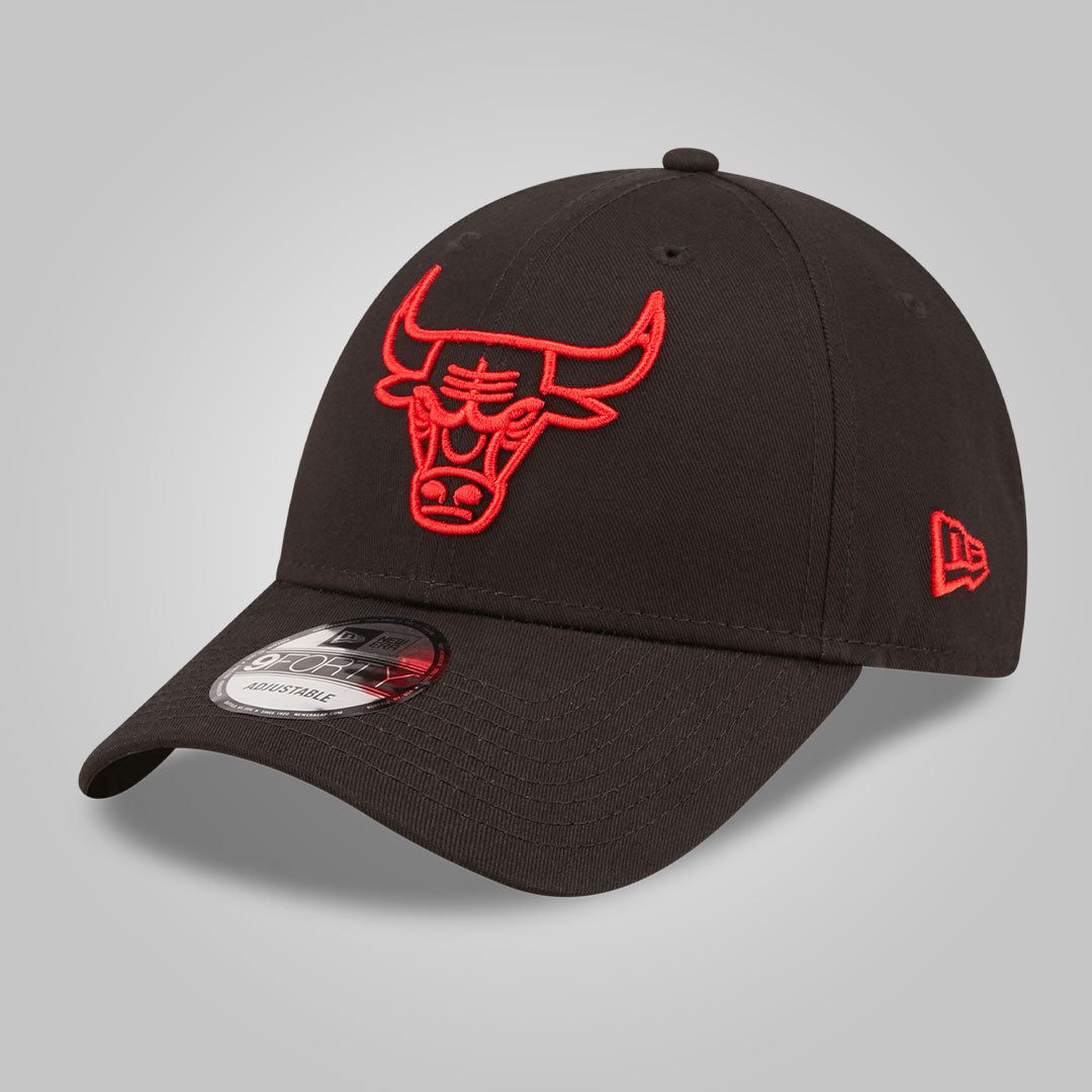 Chicago Bulls Neon Outline Black 9FORTY Adjustable Cap