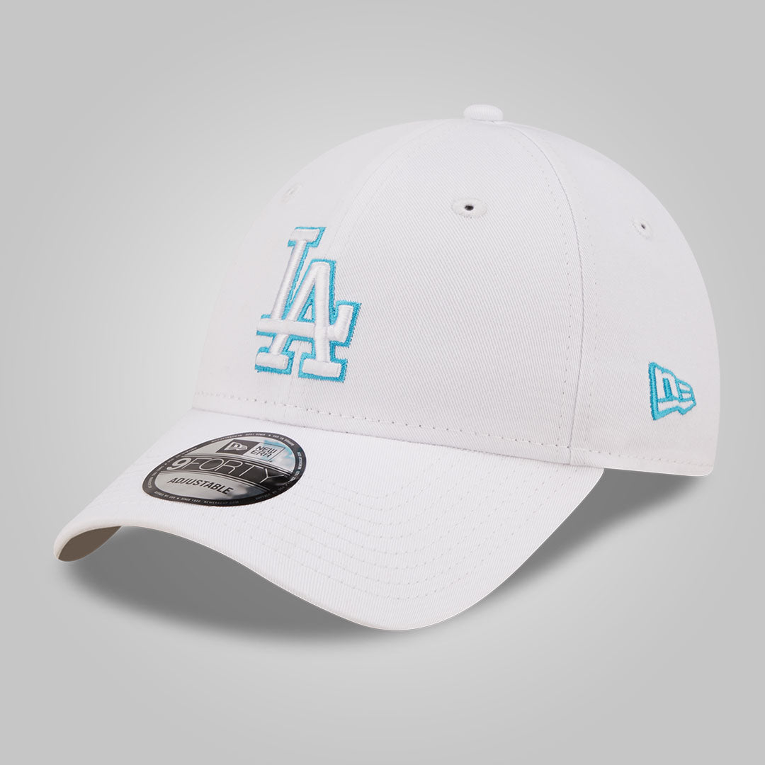 LA Dodgers Neon Outline White 9FORTY Adjustable Cap