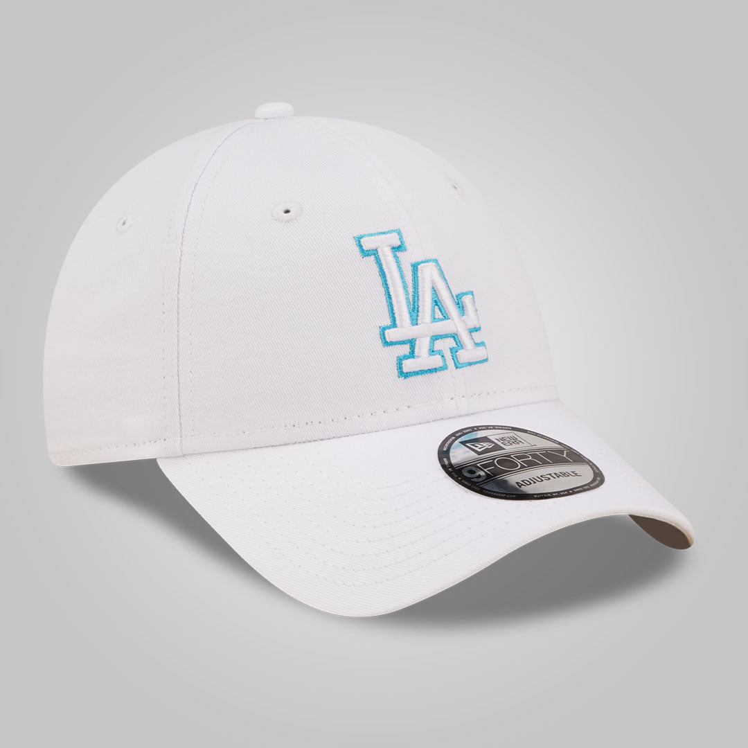 LA Dodgers Neon Outline White 9FORTY Adjustable Cap