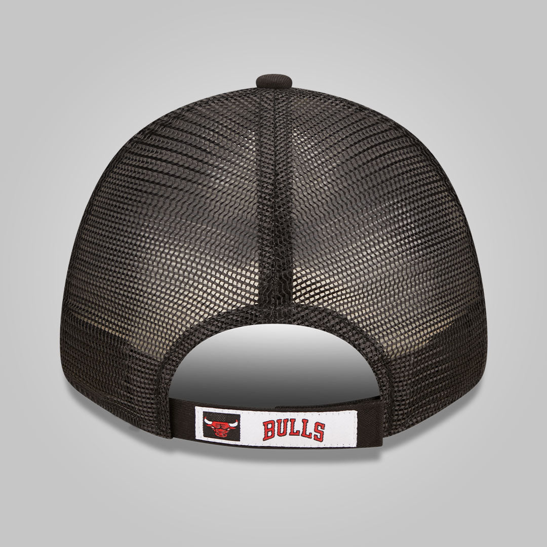 Chicago Bulls Home Field Black 9FORTY A-Frame Trucker Cap