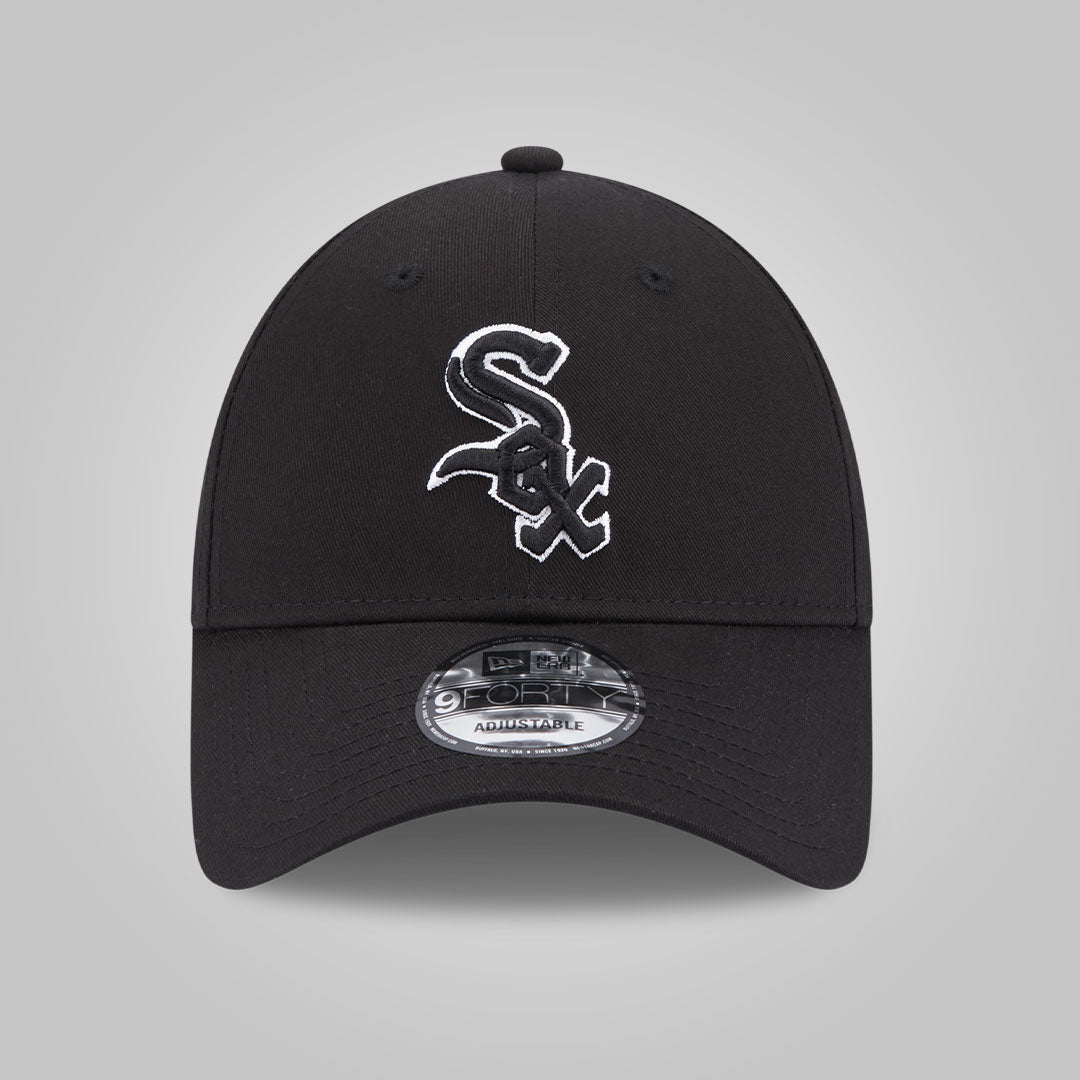 Chicago White Sox Team Outline Black 9FORTY Adjustable Cap