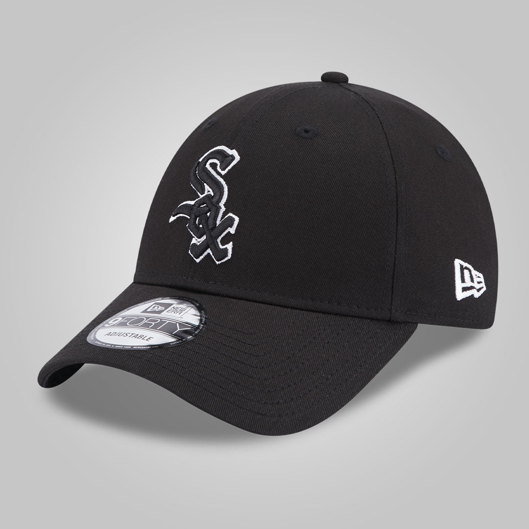 Chicago White Sox Team Outline Black 9FORTY Adjustable Cap