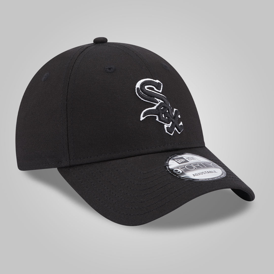 Chicago White Sox Team Outline Black 9FORTY Adjustable Cap