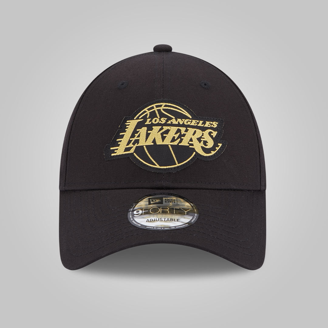 LA Lakers Metallic Badge Black 9FORTY Adjustable Cap