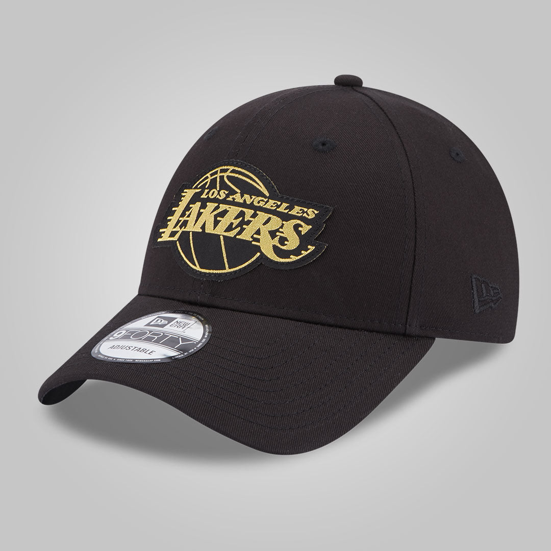 LA Lakers Metallic Badge Black 9FORTY Adjustable Cap