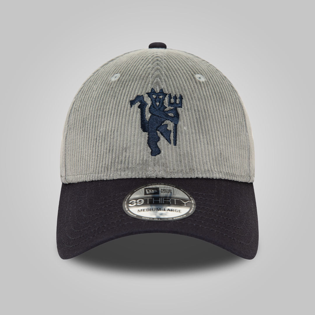 Manchester United FC Microcord Grey 39THIRTY Stretch Fit Cap