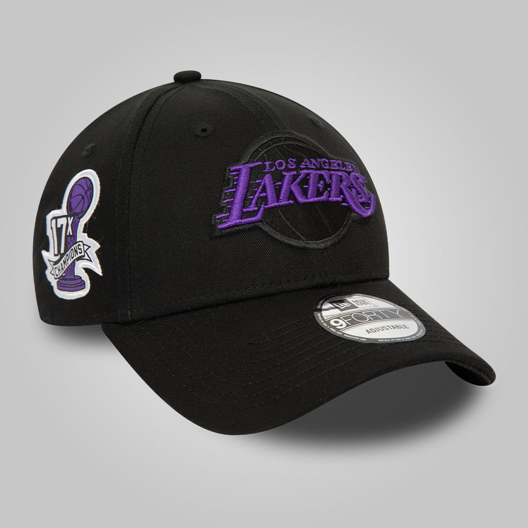 LA Lakers NBA Side Patch Black 9FORTY Adjustable Cap