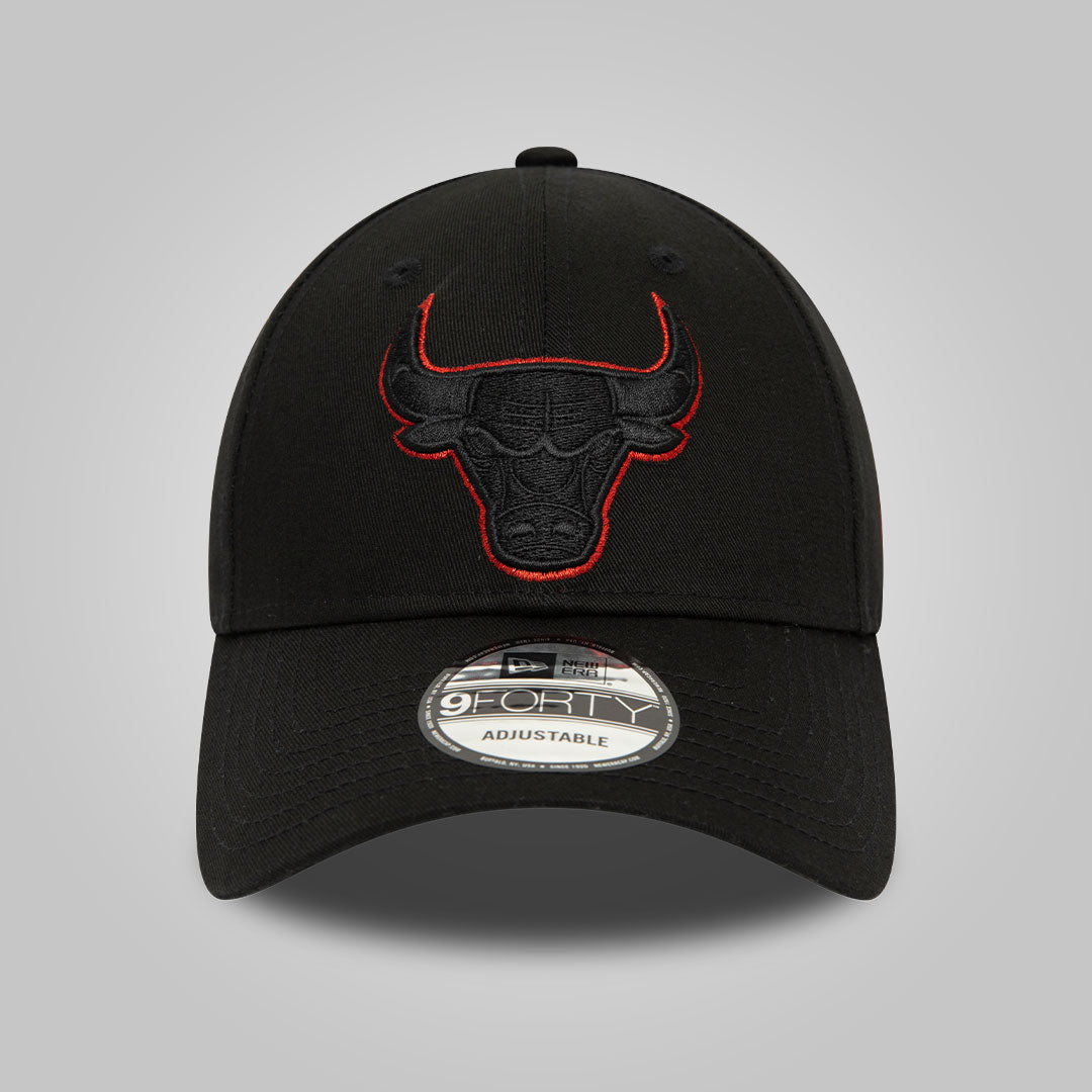 Chicago Bulls Metallic Outline Black 9FORTY Adjustable Cap