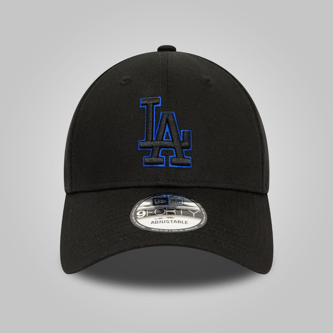 LA Dodgers Metallic Outline Black 9FORTY Adjustable Cap