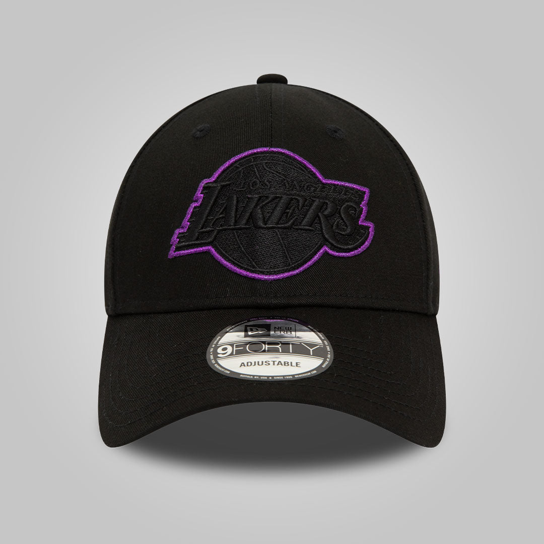 LA Lakers Metallic Outline Black 9FORTY Adjustable Cap