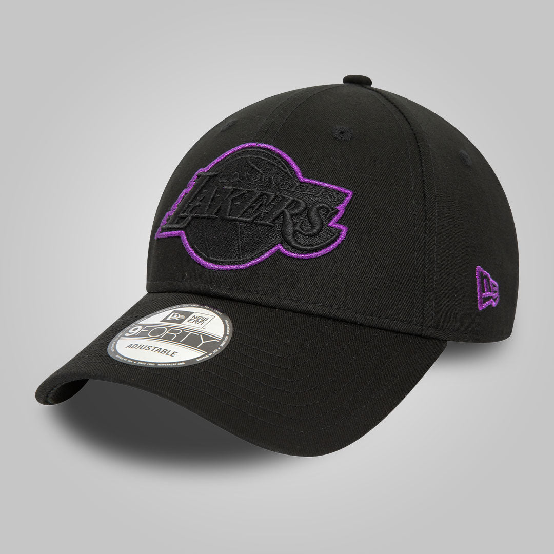 LA Lakers Metallic Outline Black 9FORTY Adjustable Cap