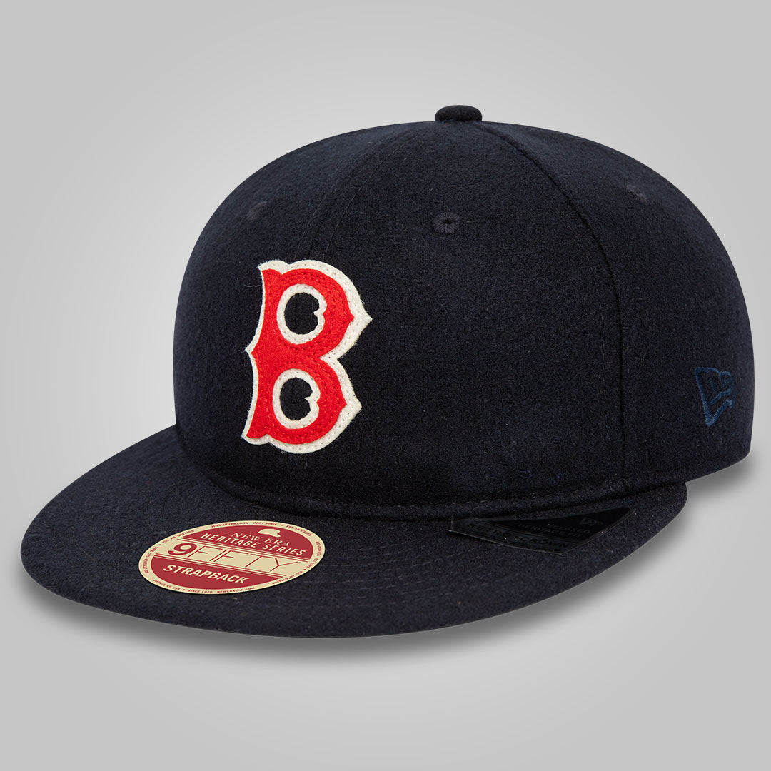 Boston Red Sox Heritage Series Navy Retro Crown 9FIFTY Strapback Cap