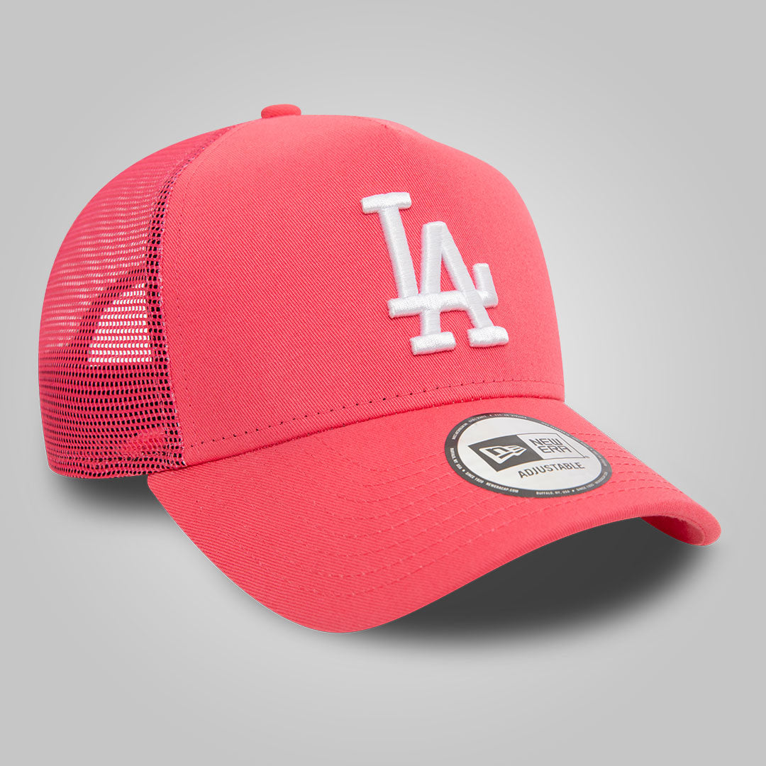LA Dodgers League Essential Pink A-Frame Trucker Cap